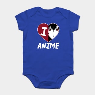 I Love Anime Shirt Anime Face Baby Bodysuit